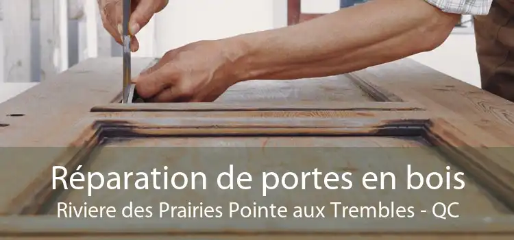 Réparation de portes en bois Riviere des Prairies Pointe aux Trembles - QC
