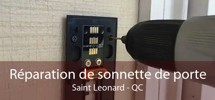 Réparation de sonnette de porte Saint Leonard - QC